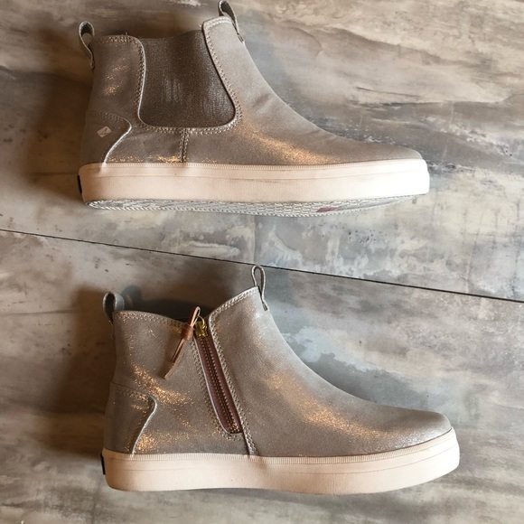 Sperry Crest Mid SILVER metallic boot 6 - Picture 4 of 8